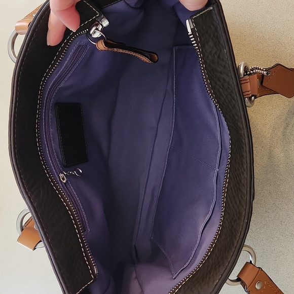 Coach NWOT Dark Brown Leather Shoulder Bag - Picture 3 of 3